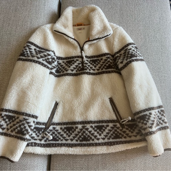 FAHERTY X B. YELLOWTAIL Sherpa Half-Zip Sweater - Picture 5 of 5